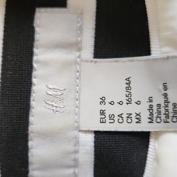 H&M black and white structured blazer size 6 - Picture 12 of 14